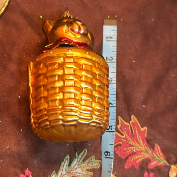 🐈‍⬛ Bear in Basket vintage Made in Germany ornament - Picture 5 of 6